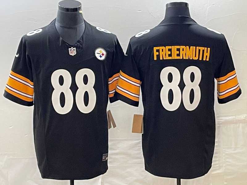 Men's Pittsburgh Steelers #88 Pat Freiermuth Black 2023 FUSE Vapor Limited Stitched Jersey